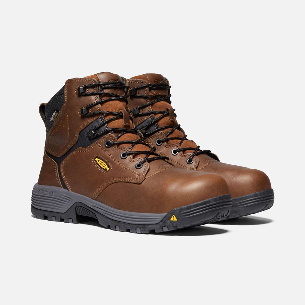 Cizme Keen Romania Barbati Maro Chicago 6\" Internal Met Waterproof (Carbon-Fiber Toe) 8170-LIPBX